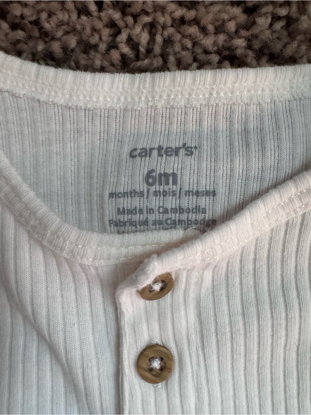 Carter's White Ribbed Two-Piece Set - Picture 2 of 2